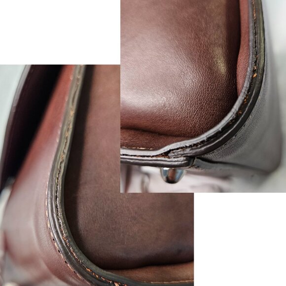 NWT Authentic I Medici Firenze Italian Leather Satchel Top Handle Bag Brown - Picture 12 of 17